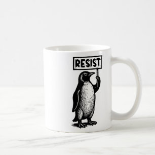Funny Pinguin Resist Protest nicht mein Präsident  Kaffeetasse