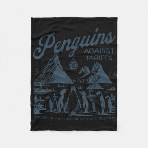 Funny Pinguine gegen Tariffs Heard Island Pengui Fleecedecke