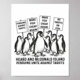 Funny Pinguine gegen Tariffs Heard Island Pengui Poster