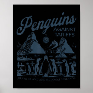 Funny Pinguine gegen Tariffs Heard Island Pengui Poster