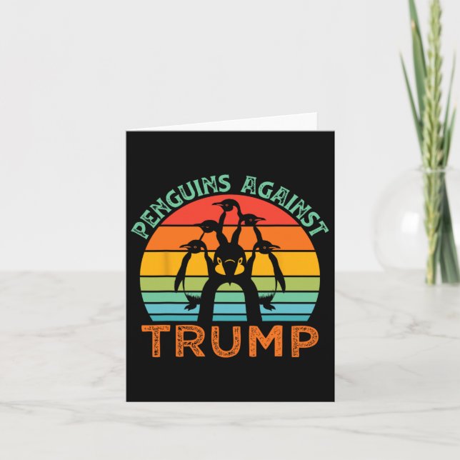 Funny Pinguines gegen Trump Funny Trump - Zölle C Karte (Vorderseite)