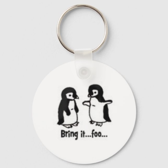 Funny Pinguins Schlüsselanhänger (Vorderseite)