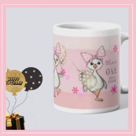 Funny Pink Albern Gans Custom 1. Geburtstag Tasse