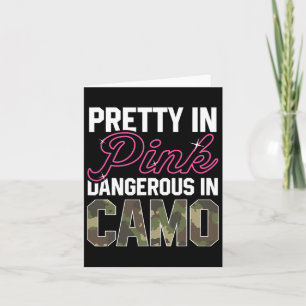 Funny Pink Camouflage Jagd Grafik Frauen Hirsch Bu Karte