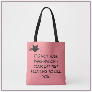 Funny Pink Cat MemeTote Bag Tasche