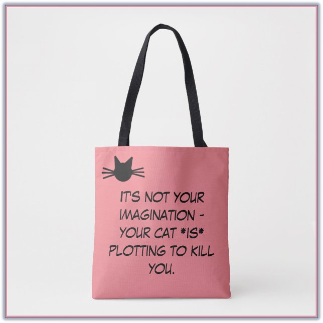 Funny Pink Cat MemeTote Bag Tasche (Von Creator hochgeladen)