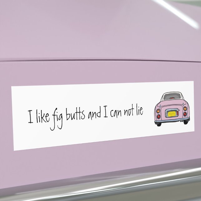 Funny Pink Figaro Car Autoaufkleber (Do you like Pale Pink Figaro cars and can not lie? This is the car bumper sticker just for you)