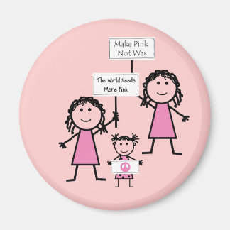 Funny Pink Girly Magnete Magnet