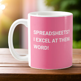 Funny Pink Gradient Spreadsheet Kaffeetasse
