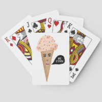 Funny Pink Ice Cream Lady sagt COOL SEIN