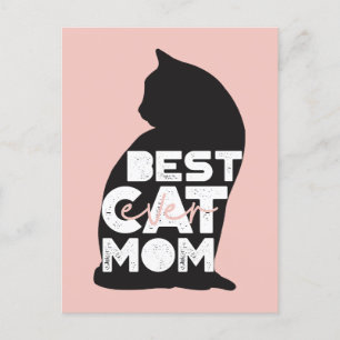 Funny Pink Mutter Tag Beste Katze Mama je Feiertagspostkarte