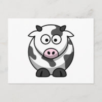 Funny Pink Nose Cartoon Kuh Farm Tier
