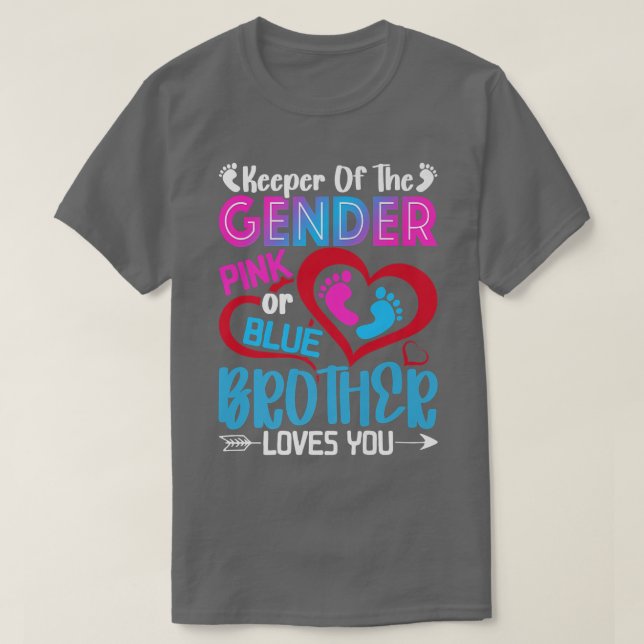 Funny Pink oder Blue Brother Lieben Sie Geschlecht T-Shirt (Design vorne)