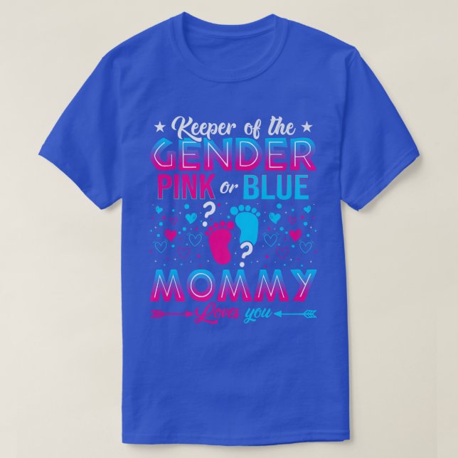 Funny Pink oder Blue Mommy Lieben Sie Geschlecht z T-Shirt (Design vorne)