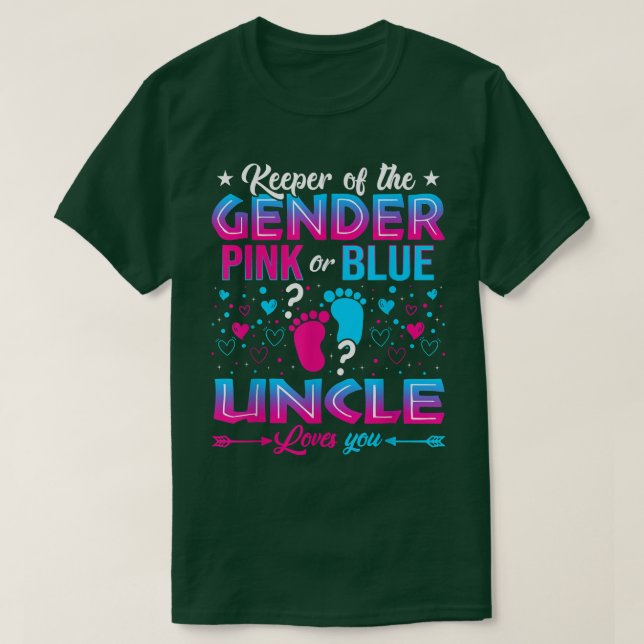 Funny Pink oder Blue Oncle Lieben Sie Geschlecht z T-Shirt (Design vorne)
