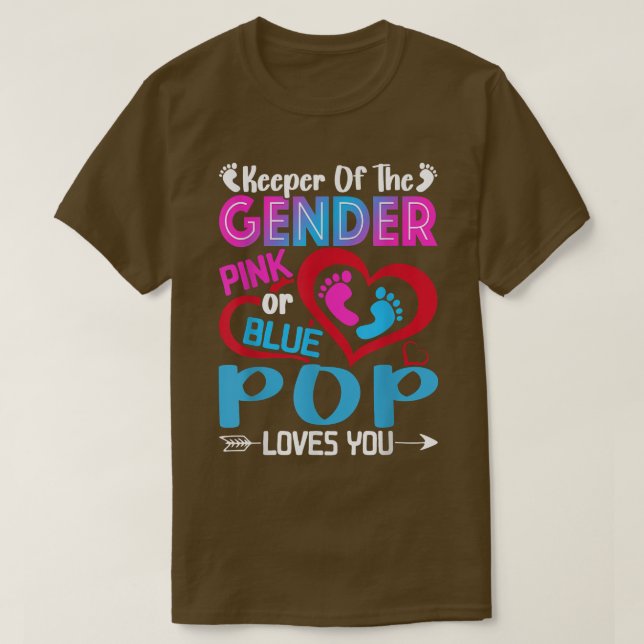 Funny Pink oder Blue Pop Lieben Sie Geschlecht zei T-Shirt (Design vorne)