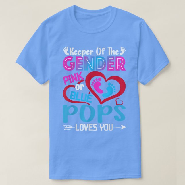 Funny Pink oder Blue Pops Lieben Sie Geschlecht ze T-Shirt (Design vorne)