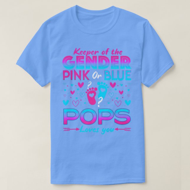 Funny Pink oder Blue Pops Lieben Sie Geschlecht ze T-Shirt (Design vorne)