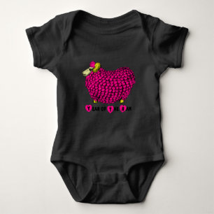 Funny Pink Ram Chinese New Year Zodiac Baby B Baby Strampler