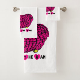 Funny Pink Ram Chinese Year Zodiac Set