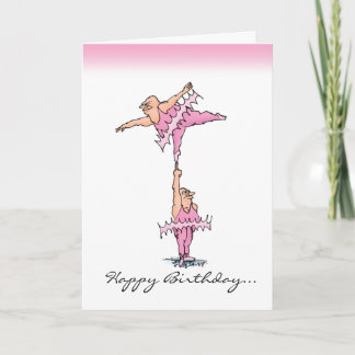 Funny Pink Tutu Typ Geburtstagskarte Karte