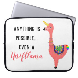 Funny Pink Unicorn Flamingo Llama Inspirierend Zit Laptopschutzhülle