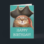 Funny Pirate Cat Birthday Karte<br><div class="desc">Hey,  Matey! Fun-Karte mit einem Piraten-Kätzchen und einem großen Geburtstagsgruß. Personalisieren Sie die Nachricht,  um eine eigene Karte zu erstellen. Vielen Dank,  dass du gesucht hast! Cat Foto ©Christine Greenspan</div>