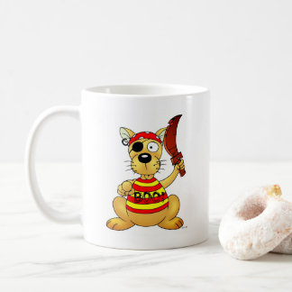 Funny Pirate Dog with Toy Sword Kaffeetasse