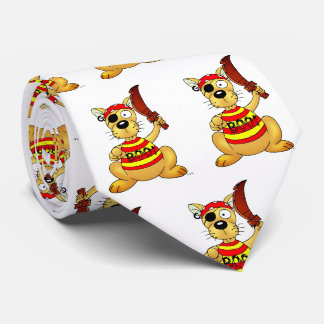 Funny Pirate Dog with Toy Sword Krawatte