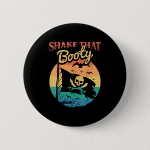 Funny Pirate Freebooter Buccaneer Karibisches Adve Button