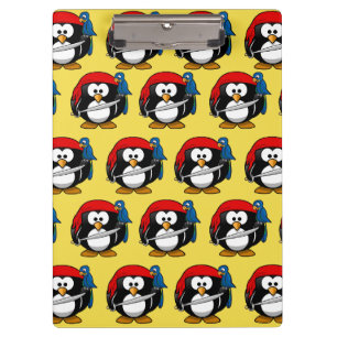 Funny Pirate Pinguin Klemmbrett