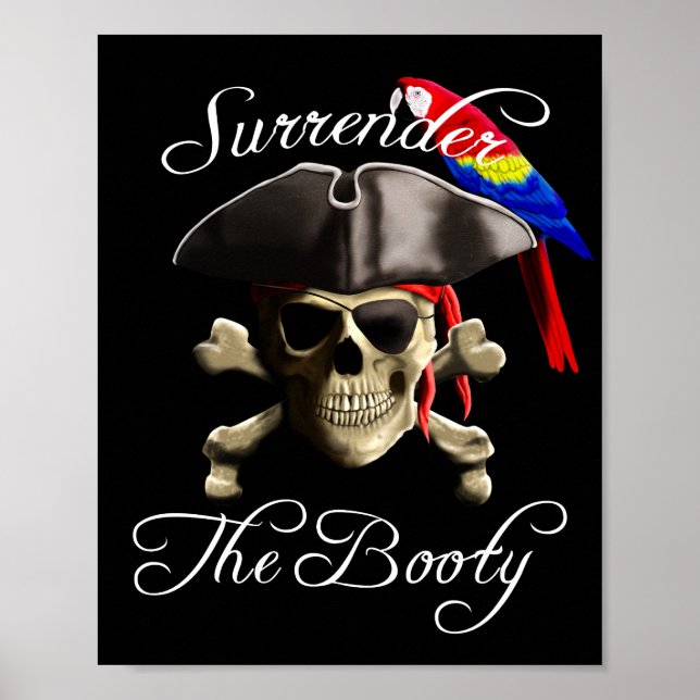 Funny Pirate Verzicht auf den Hintern Poster (Vorne)