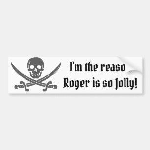 Funny Pirate Zitat mit Piratenflagge Autoaufkleber