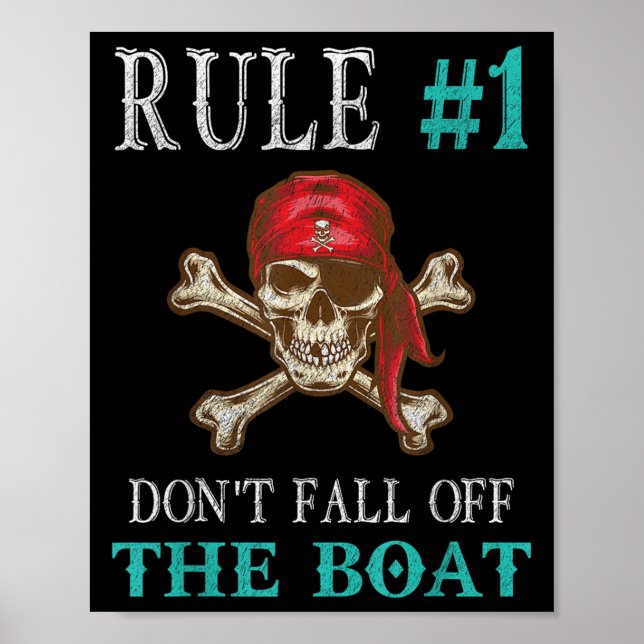 Funny Pirate Zitat Tampa Gasparilla Crossbones Des Poster (Vorne)