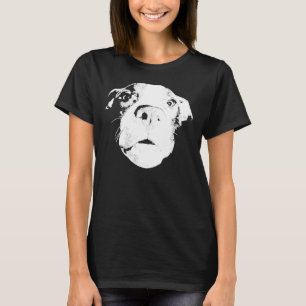 Funny Pit Bull Bully Amstaff Face T-Shirt