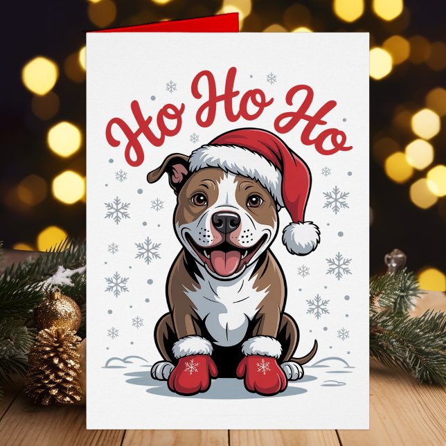 Funny Pit Bull Santa Pittbull Weihnachtshund (Von Creator hochgeladen)