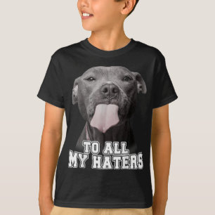Funny Pitbull an alle meine Hasser Pitbull Hund Lo T-Shirt