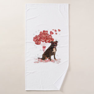Funny Pitbull Coeur Valentines Jour Chien Papa Mam
