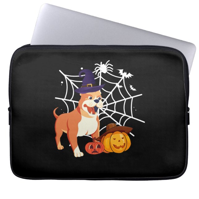 Funny Pitbull Dog Halloween Costume Laptopschutzhülle (Vorderseite)