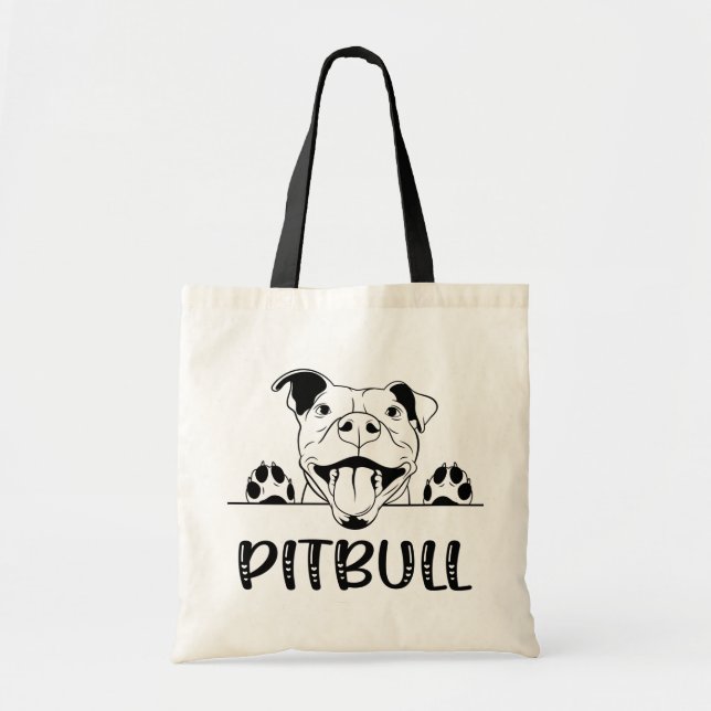 Funny Pitbull Gift Pittie Welpe Dog Pit Bull Tragetasche (Vorne)