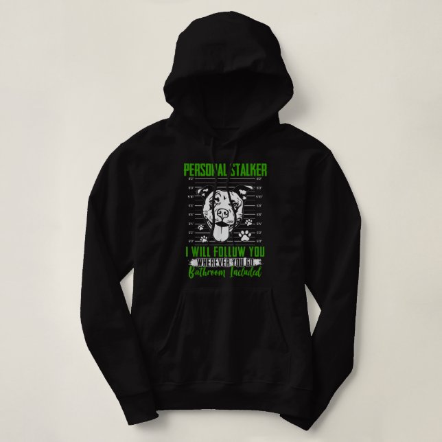 Funny Pitbull Grafik für Frauen und Männer Pitbull Hoodie (Design vorne)