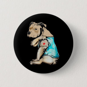 Funny Pitbull Hund I Liebe Grandpa Tattoo Funny Gr Button