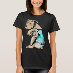 Funny Pitbull Hund I Liebe Grandpa Tattoo Funny Gr T-Shirt
