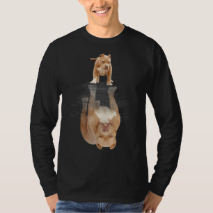 Funny Pitbull Reflection Hund Pitbull Welpe Niedli T-Shirt