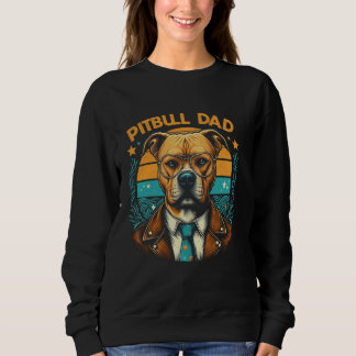 Funny Pitbull Vater Pitbull Hund Haustier für Männ Sweatshirt