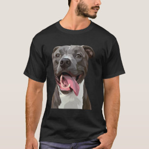 Funny Pitbull Watercolor Hund Mama Vater Mütter Ta T-Shirt