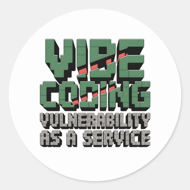 funny pixel-art Cybersecurity network Runder Aufkleber (Vorderseite)