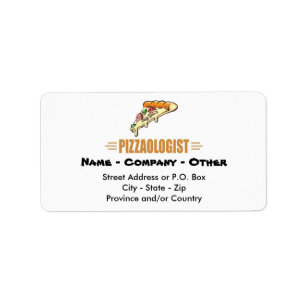 Funny Pizza Adressaufkleber