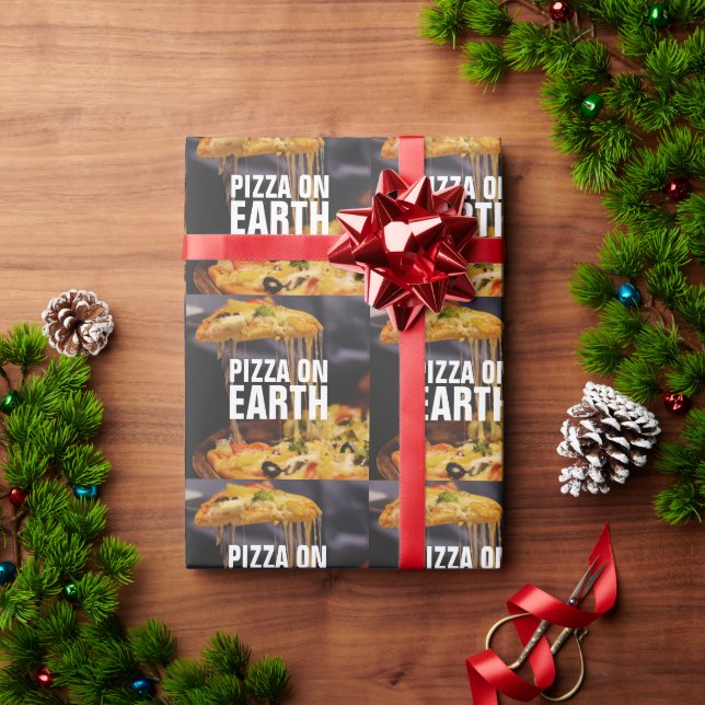FUNNY PIZZA CHRISTMAS  GESCHENKPAPIER (Feiertagsgeschenk)