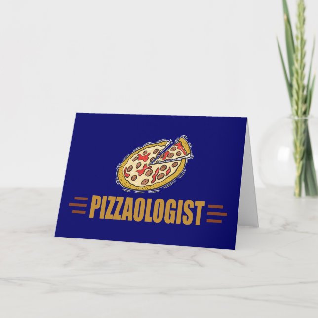 Funny Pizza Feiertagskarte (Vorderseite)